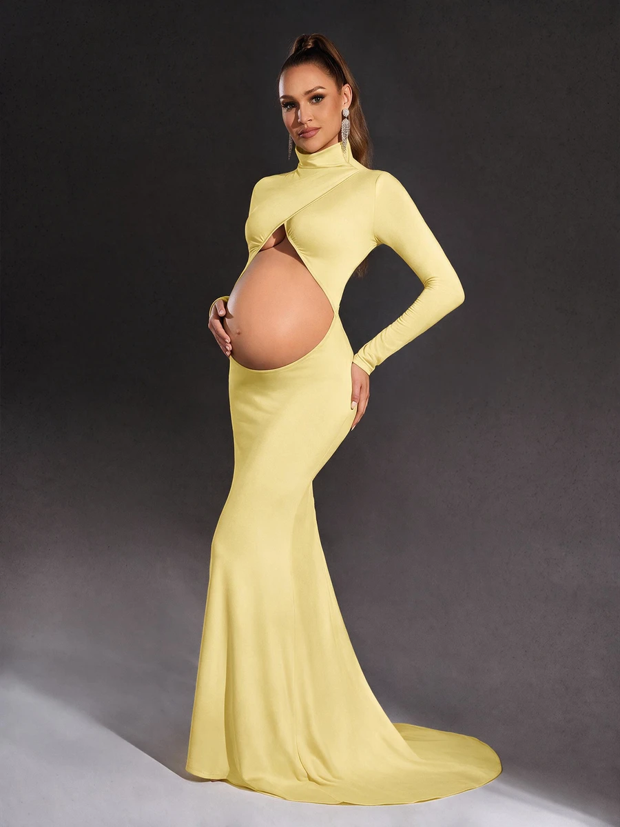 Cheriluna Maternity 孕妇写真服装 - 黃色 - 查看 1