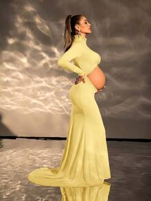 Cheriluna Maternity 孕妇写真服装 - 黃色 - 查看 4