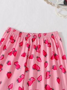 Teen Girls Casual Comfortable Cute Bear Print Long Sleeve Top & Pants 2-Piece Set Autumn/Winter - Pink - View 7