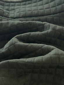 SHEIN 女嬰 0-3 歲軍綠色蝴蝶結刺繡 2 件套立領長袖運動衫套裝，適合日常穿著、上學、玩耍等多種場合 - 軍綠色 - 查看 5