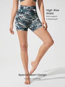GLOWMODE 4.3" FeatherFit™ Anti-Slip Pocket Bike Shorts Non Front Seam Low Impact Cycling Running Gym Workout Summer - Multicolor - View 4