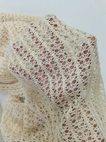 SHEIN Swim Basics Summer Beach Hollow Out Knitted See-Through Cover-Up Pants, Holiday - Apricot - View 6