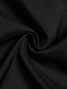 GlowEve CURVE Blazer Jala Kontras Hitam dengan Ikat Pinggang untuk Wanita Ukuran Plus - Hitam - View 7
