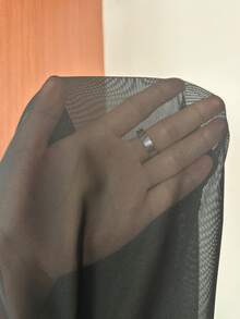 GalTyme 大尺碼女款純色鏈條設計性感緊身褲 - 黑色 - 查看 8