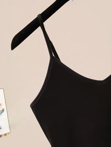 GlowEve Women's Casual Commuter Solid Color Shirt & Slip Dress 2 Pieces Set - Black and White - View 3