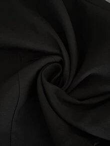 Elaquor 大码女式纯色拉链休闲背心 - 黑色 - 查看 10