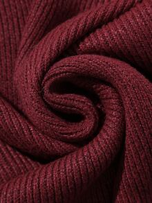 SHEIN Clasi Women's Solid Color Sweater Dress Fall Winter Cloth For Women - Burgundy - View 10