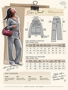SHEIN Ivory Panda Pattern Knit Sweater & Wide Leg Pants Co-Ord Set – Cute Minimal Graphic Detail, Relaxed Fit Cozy Chic Winter Lounge Ensemble - رمادي - مشاهدة 8