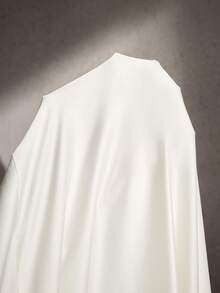 Cheriluna Maternity Maternity Elegant Cape Dress Photoshoot Outfit Set - Apricot - View 8