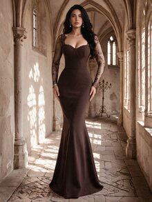 Coutiva Women Cocktail Dresses - Brown - View 5