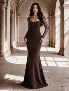 Coutiva Women Cocktail Dresses - Brown - View 4