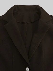 SHEIN Women's Autumn/Winter Blazer Jacket Versatile Fashion Cardigan Top Suitable For Professional Commute And Other Occasions - Coffee Brown - View 5