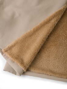 Editum Mantel Trench Wanita Elegan dengan Kerah Tinggi, Kancing, Lengan Panjang, dan Saku - Khaki - View 11