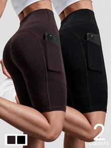 Velisys Velisys With My Calm Women's Solid-Color Multi-Piece Casual Sports Shorts. - Multicolor - View 1