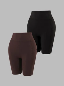 Velisys Velisys With My Calm Women's Solid-Color Multi-Piece Casual Sports Shorts. - Multicolor - View 8