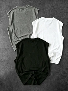 Sport MetroGents Men's Wing Pattern Casual Daily Travel Sports T-Shirt - Black - View 2