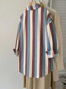 SHEIN CURVE+ 大尺碼女款感恩節套裝 秋季休閒日常穿著女裝 - 彩色 - 查看 2