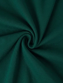 Muchica Plus Size Minimalist Casual Streetwear Retro Comfortable Long Sleeve Sweatshirt With Pockets Fall Party Vacation Birthday Dark Green - Dark Green - View 7