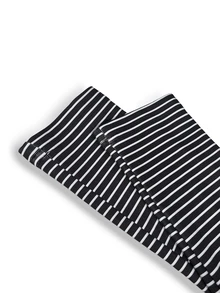 Trelyra Women's Striped Casual Daily Summer Dress - Black and White - View 3