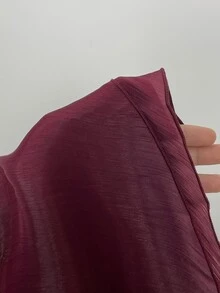 Aloruh 女款純色掛脖露肩性感約會派對迷你洋裝 優雅度假穿搭女裝 - 酒紅色 - 查看 5