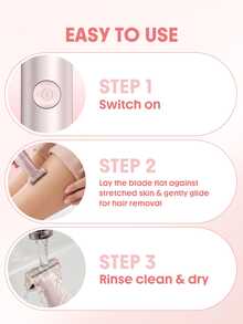 SHEGLAM HAIR Smooth Moves Single-Blade Electric Razor,Rechargeable Wet Dry Bikini Trimmer,Oneblade Women's Shaver,IPX 5 Waterproof & Full Body Use,Double-Sided Shaving,6200RPM Motor For A Quick And Clean Shave With Protective Cover - Pink - View 8