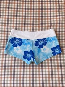Elavelle Women's High Waist Bowknot Printed Bikini Bottom, Spring/Summer - Multicolor - View 3