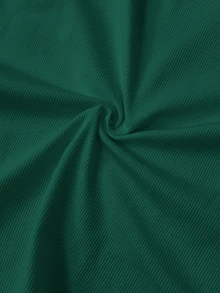Slaydiva Plus Size Casual Basic Fitted White Round Neck Off-Shoulder Tank Top - Green - View 7