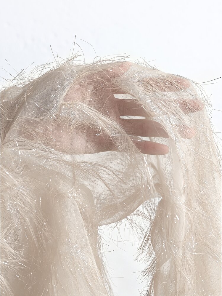 Flora Isola Flora Isola 女款春夏秋約會派對聚會舞會提花立領喇叭袖泡泡洋裝 - 杏色 - 查看 6