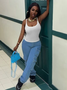 Slaydiva 2024 Simple Basic Style Short Cropped Tank Top With Elasticity, Perfect For Sport And Fitness, Women's - White - View 5