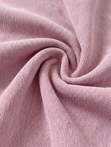 SHEIN Newborn Baby Girl Cute Versatile Casual Pink Rainbow Embroidered Autumn Winter Jumpsuit, Suitable For Children All Seasons - Pink - View 5