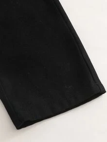 女童牛仔長褲 2026新款 秋季新品 黑色 鬆緊腰帶抽繩設計 寬鬆版型 輕量柔軟牛仔面料 親膚舒適 適合四季穿著 日常穿搭 拍照 購物 外出 度假 多場景穿搭 - 黑色 - 查看 4