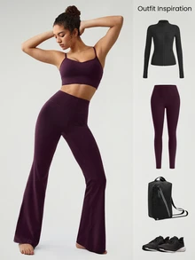 GLOWMODE Featherfit™ Heart-Shaped U Back Adjustable To The Studio Sports Bra Low Impact Yoga Pilates Studio Spring Summer - Bold Plum - View 6