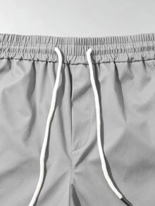 Manfinity Homme Men's Spring/Summer Colorblock Mature Casual Tank Top And Shorts Set - Light Grey - View 7