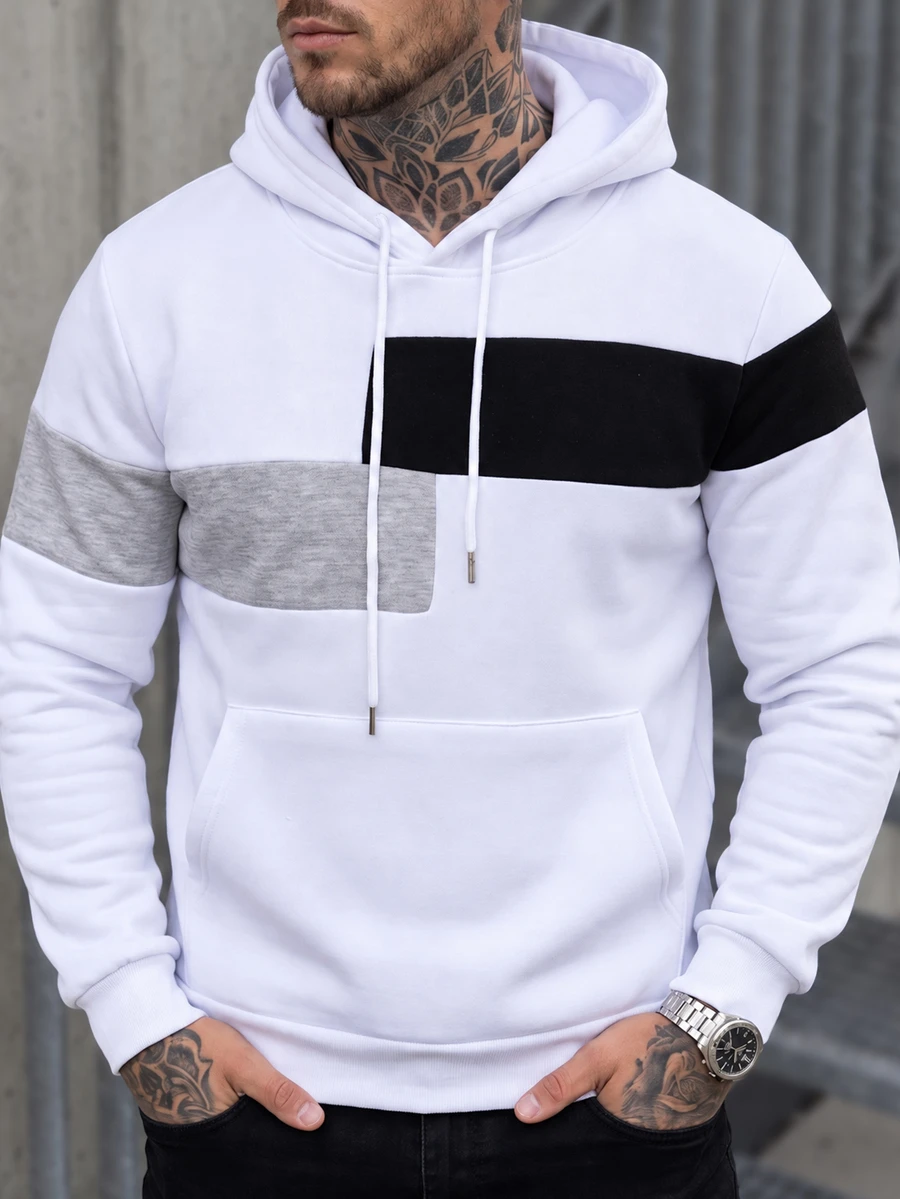 Manfinity CasualCool Fashionable Sports Men's Hoodie - White - View 1
