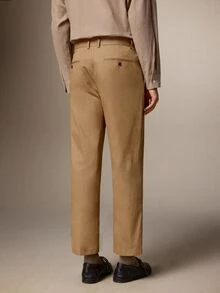 Calmiston Men's Solid Color Casual Versatile Commute Travel Suit Pants With Pockets Business Office Men's Old Money Style Formal,Suit Pants Brown - Khaki - View 8