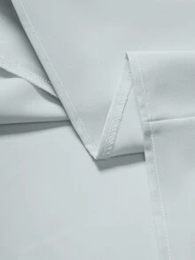 Manfinity CasualCool Men's Plus Size Casual Button-Up Short Sleeve Shirt And Pants Set, Ceremony - Light Grey - View 9