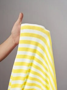 Slaydiva New Summer Elegant Party & Shopping Mini Polo Collar Striped Sweater Dress - Yellow - View 9