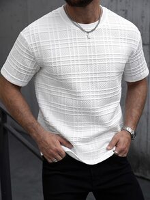 Manfinity CasualCool 男士休闲T恤，时尚百搭，适合日常穿着 - 白色 - 查看 4