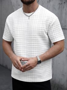 Manfinity CasualCool 男士休闲T恤，时尚百搭，适合日常穿着 - 白色 - 查看 8