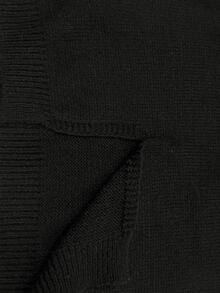 Cheriluna Maternity Pearl Decor Casual Comfortable Long Sleeve Maternity Sweater Dress - Black - View 8