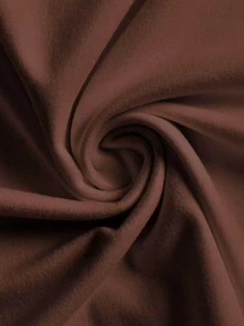 Slaydiva Plus Size Women Summer Casual Commuting Simple Solid Color Square Neck Short Sleeve Pleated Fitted T-Shirt - Brown - View 6
