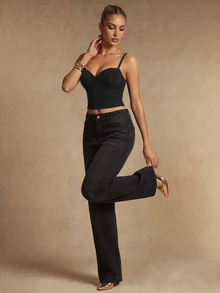 Silquee Women's Versatile Street Sexy Camisole Top, Fashionable Hot Girl Style - Black - View 6
