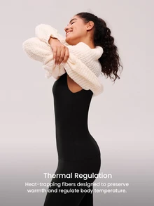 LUVLETTE Women's Thermal  Ultra-Soft Base  Layer Vest Cold Weather Warm Winter Reversible Round-Neck And U-Neck Innerwear Vest  Black  Lightweight And Warm  - Black - View 7