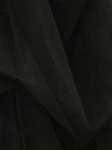 Slaydiva 2024 New Elegant High Waist Exaggerated Puff Party Skirt, Slit Organza Ballerina Maxi A-Line Layered Mesh Split Princess Plus Size Fall - Black - View 10