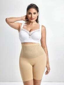 Slumbrini Plus Size Seamless Smooth White Bra For Women, With Underwire, Wide Straps, Comfortable Shaping Lift Bra - White - View 4