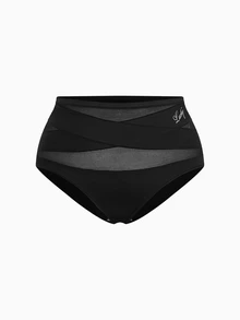 Slumbrini 4pcs Plus Size Women Soft Triangle Panties With Criss Cross Net Mesh Insert - Multicolor - View 11
