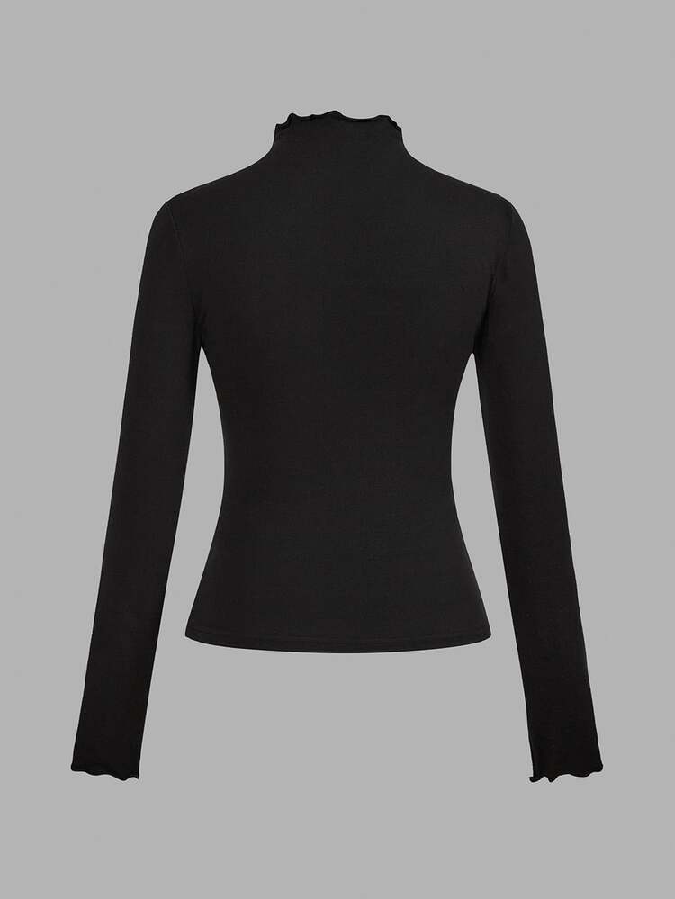 Slaydiva 3pcs/Set Casual Solid Color Versatile Layering Turtleneck Long Sleeve T-Shirt, Suitable For Autumn/Winter Fall - Multicolor - View 8