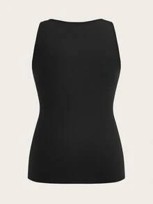 Slaydiva 3pcs Plus Size Women's Solid Color Thick Strap Camisole, Suitable For Summer Vacation - Multicolor - View 10