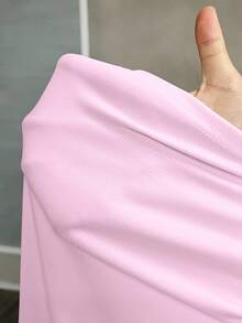 Slaydiva Camiseta de tirantes básica de mujer de talla grande con cuello en V profundo, ajuste ceñido y acanalado, con pliegues laterales, color blanco semitransparente - Rosa - Ver 8