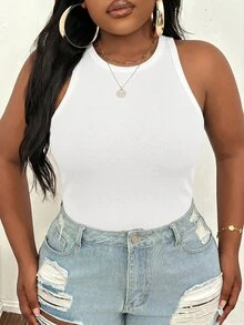 Slaydiva Plus Size Women Solid Color Ruched Slim Fit Versatile Daily Casual Traditional Smart Casual Top Office Birthday Formal White Summer - White - View 7